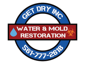 Get Dry INC logo red and blue.