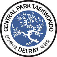 Centeral Park Taekwondo Logo with a tree branch illustration.